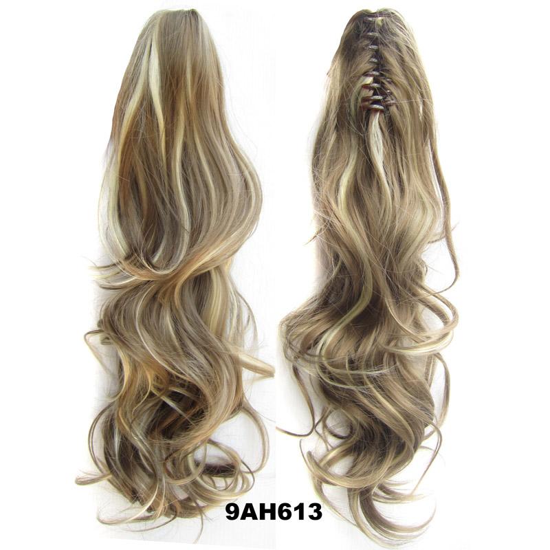 1pc Ponytail Hair Extesnion Long Wavy Hair Claw Clip On Pony Tail Hairpiece 24inch 60cm