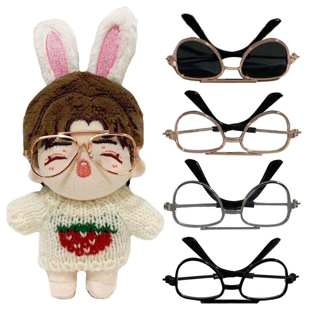 Mini Plush Doll Accessories Cute Heart Frame Plush Doll Eyeglasses For 10cm Dolls Glasses Clothes
