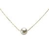 Pearl Necklace Akoya Pearl Pearl Pendant K18YG [Moon Label] 8.5mm (Natural White) Women's [Giftwrapped]