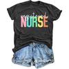 Женская футболка медсестры с принтом букв Registered Nurse, футболки для медсестер, подарок на День медсестры, вдохновляющие топы
