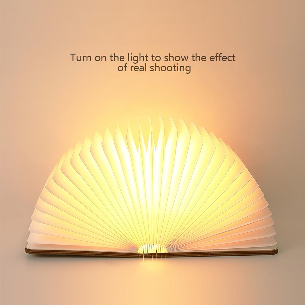 Светодиодный деревянный светильник для книг 3D креативный USB перезаряжаемый магнитный ночник складная светящаяся книга для детей подарок на день рождения Рождество