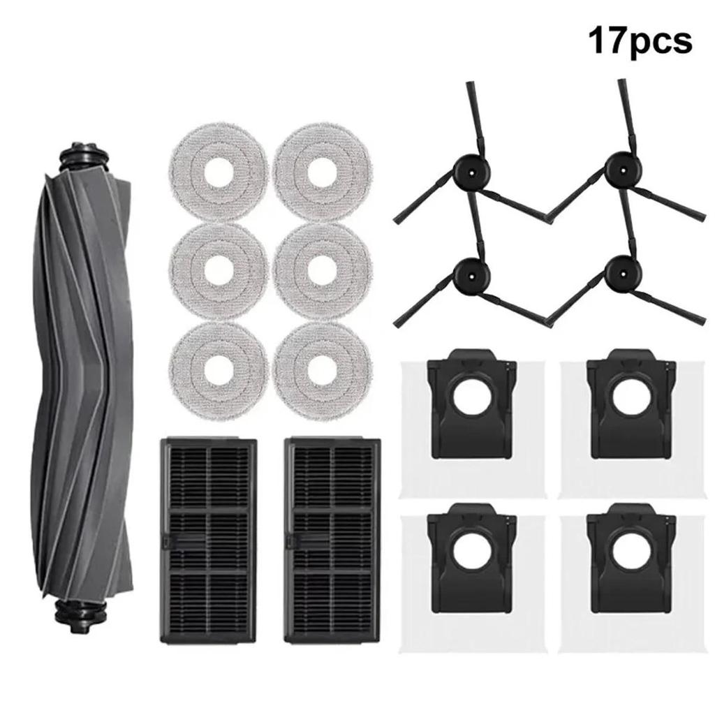 Запасные аксессуары для робота-пылесоса - Совместимы с Dreame X40 Ultra/X40 Pro/L40 Ultra (HEPA-фильтр, Основные боковые щетки, Тряпки для мытья полов, Мешки для пыли)