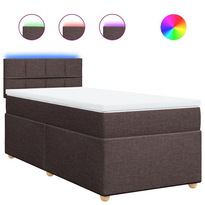Maison Exclusive - Sommier à lattes de lit avec matelas Marron foncé 100x200 cm