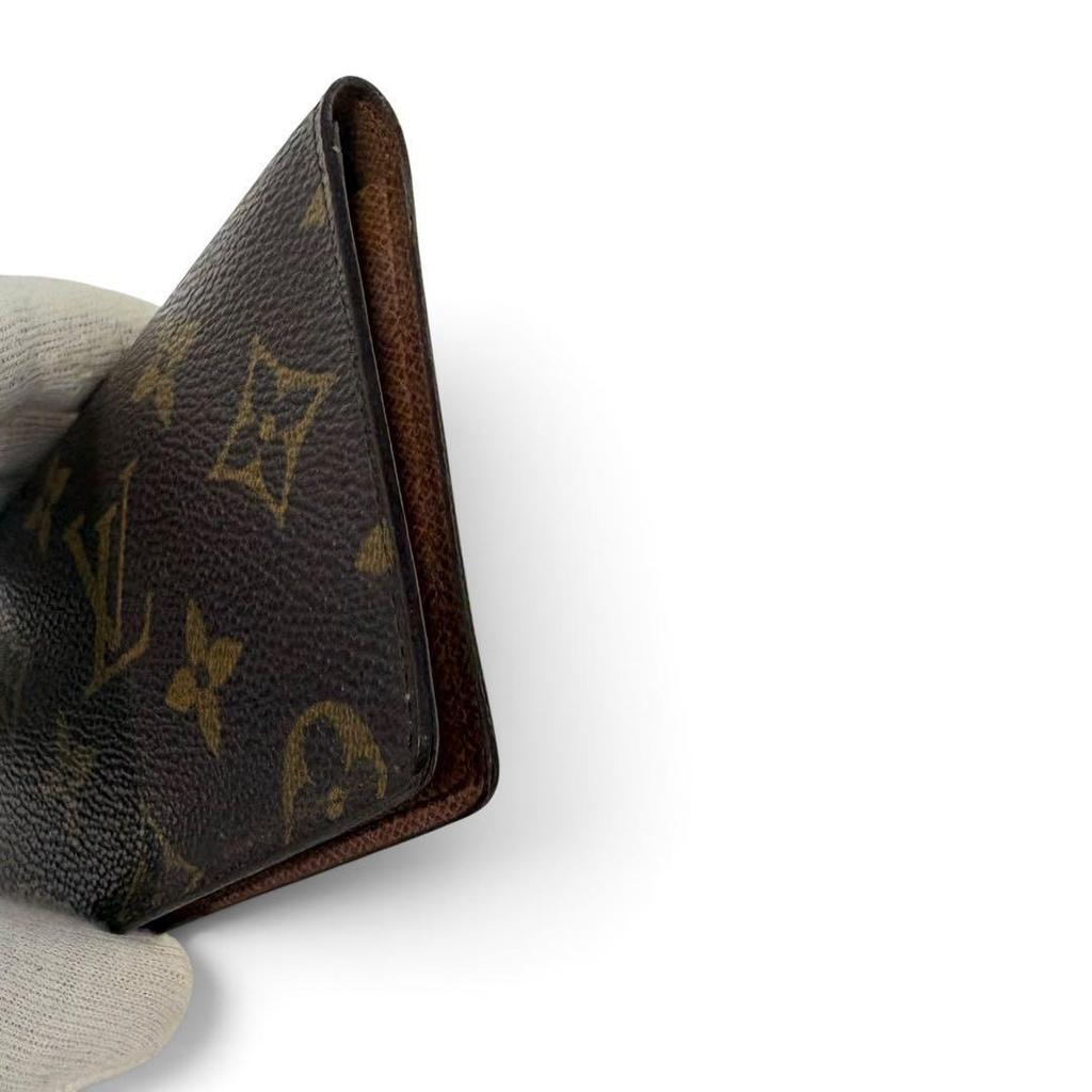 Used Louis Vuitton Monogram Card Case Pass Case M60533 Brown PVC