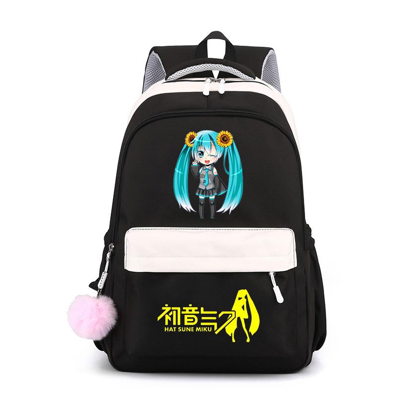 Аниме Периферийные товары Hatsune Future Школьный рюкзак Рюкзак Мультяшный рюкзак Конфетный цвет Большая вместимость Студенческий школьный рюкзак Канцелярские товары
