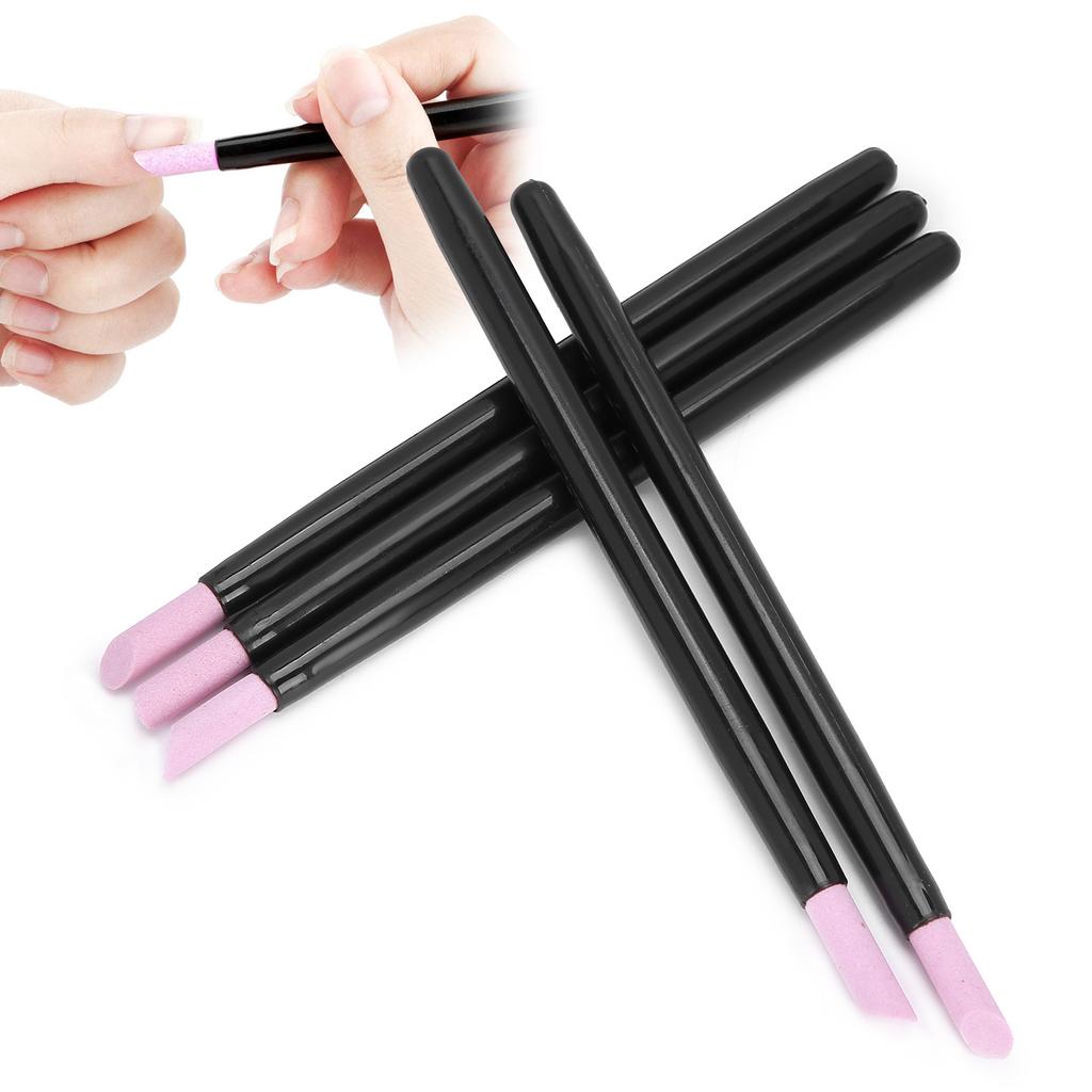 5pcs Nail Art Quartz Stone Polishing Pen Exfoliating Cuticle Pusher Manicure Grinding Rod