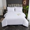 Трехсекционный гостиничный комплект постельного белья чисто-белого цвета: Плотная простыня и пододеяльник для гостевого дома