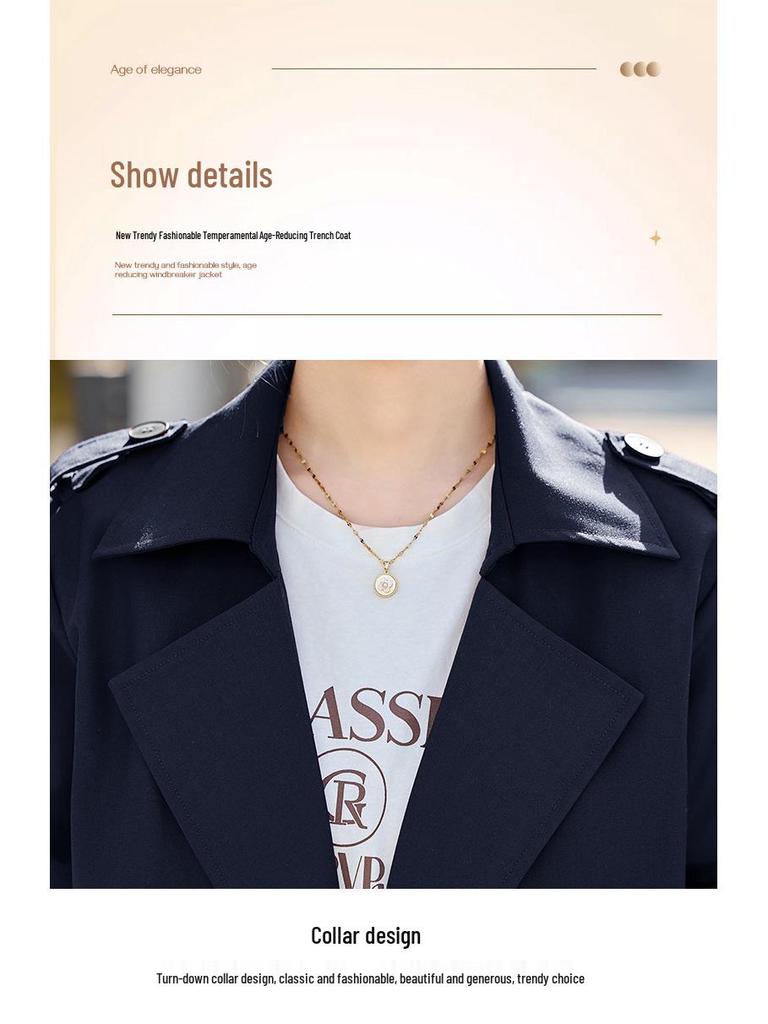 Женский тренч петит - Универсальная мода для весны и осени ZY2505