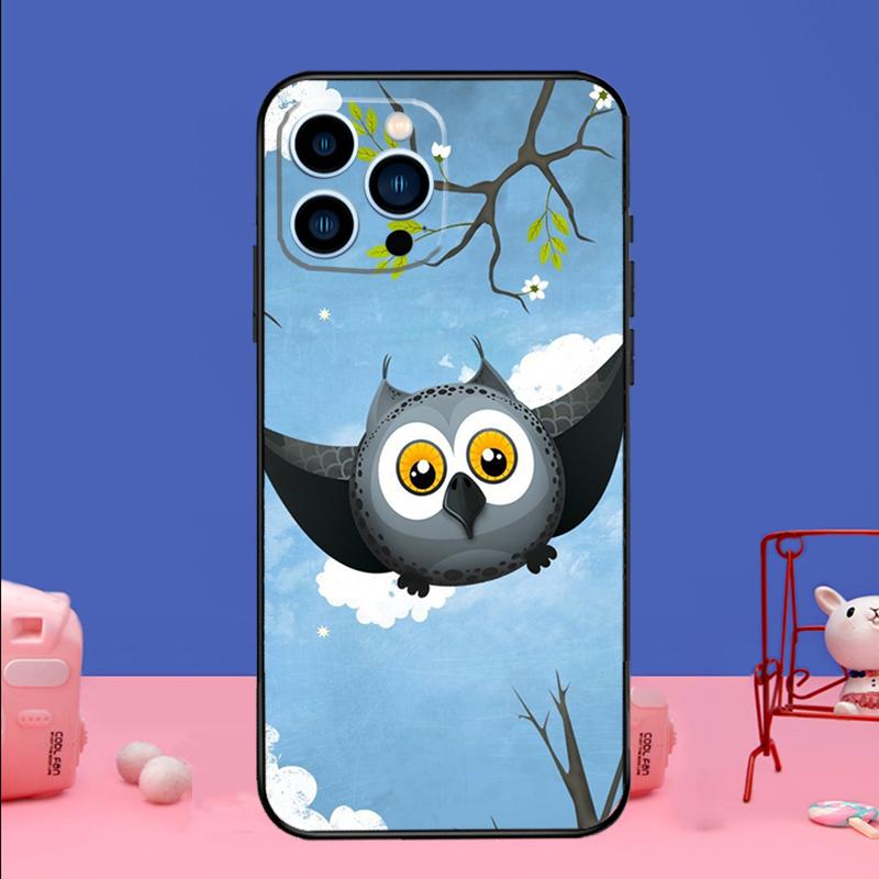 Baby Cute Owl Phone Case For iPhone 17 Air 16 15 14 11 12 13 Pro Max 13 mini 15 16 Plus 16e Bumper Cover