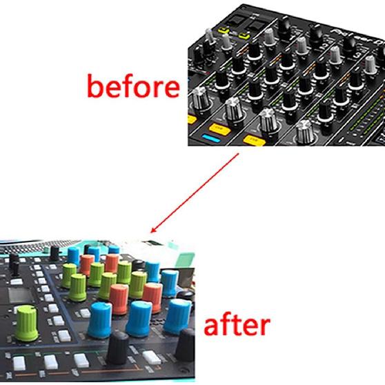 5 шт. Сменные поворотные ручки эквалайзера, Потенциометры-фейдеры, Колпачки для пуш-родов для DJ-контроллера, микшерной консоли Pioneer DDJ800, DDJ1000, DDJ1000SRT,