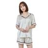 Silk Short Top and Bottom Open Beautiful Gift [Utukky] Women's Pajamas, Pajamas, Sleeves, 100% Silk, Loungewear, Set, Front, Anti-static,