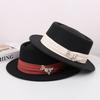 Fashion Woolen Flat Hat Women's Autumn and Winter British Retro High-end Temperament Elegant Fashion Celebrity Style Top Hat