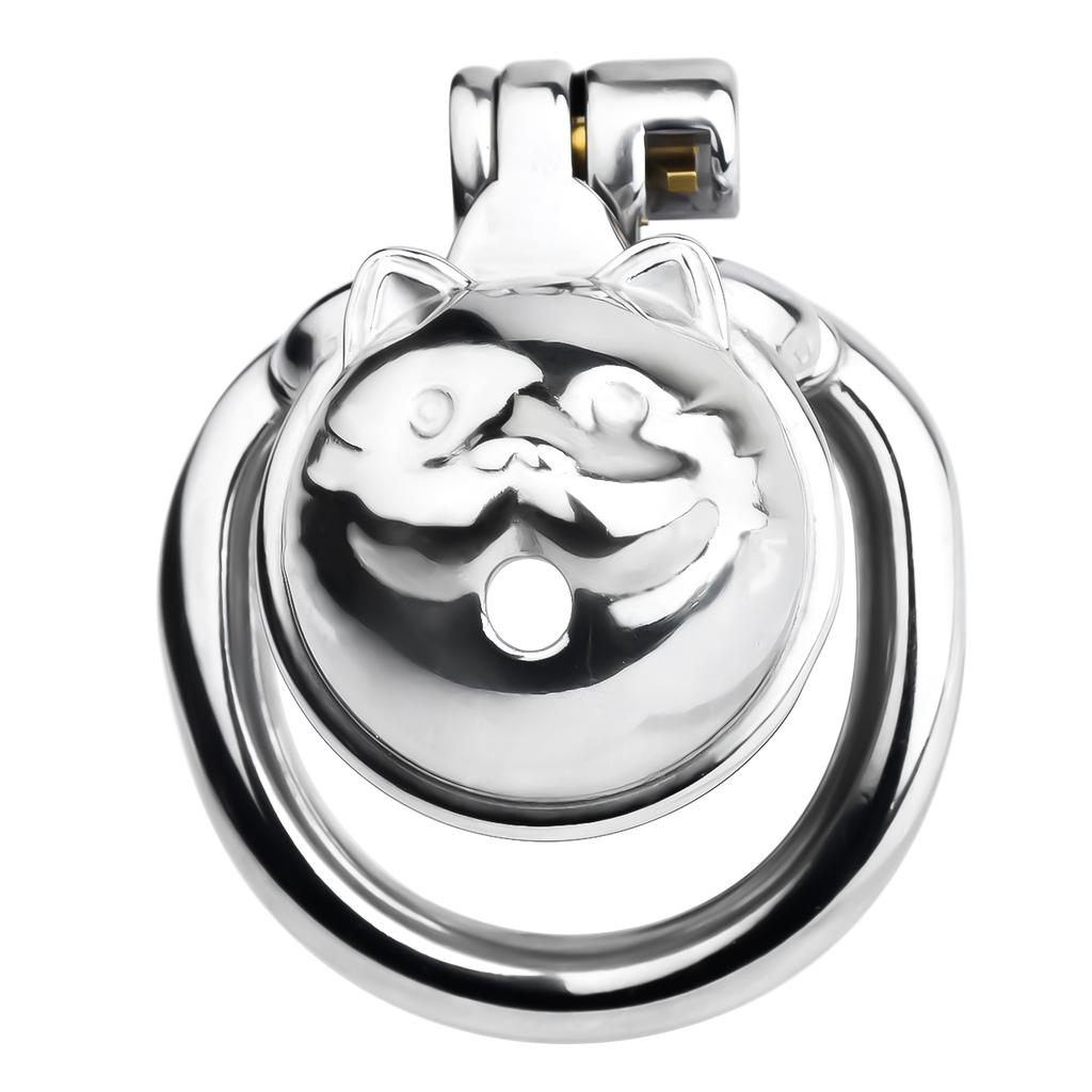 FRRK Metal Male Chastity Cage for Men Sex Bondage Cock Penis Fetish BDSM Sex Toys With Anal Plug Prostate Massage Wand