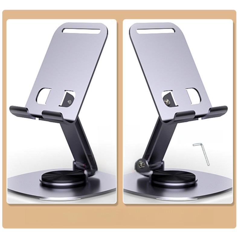 Цельнометаллический вращающийся держатель для телефона и планшета для просмотра ТВ и видео без помощи рук