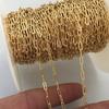 GC011 Позолоченная 14K плоская кабельная цепь для изготовления ювелирных изделий