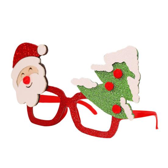 Рождественский Санта-Лось Снеговик-елка Детские очки Декор для вечеринки Реквизит для фотосъемки
