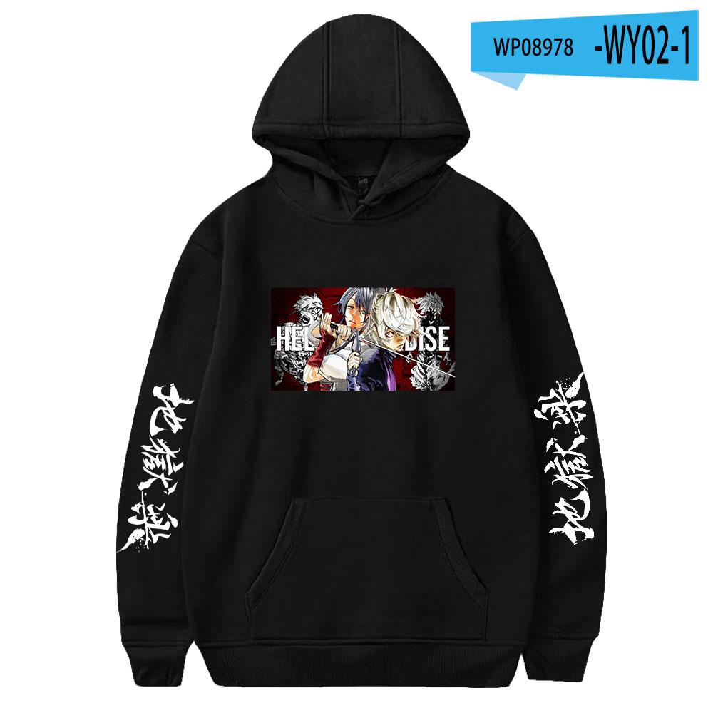 2023 Jigoku Raku Габимару Аниме Худи с длинным рукавом Женская Мужская Толстовки Харадзюку Уличная одежда Jigokuraku Манга Одежда худи