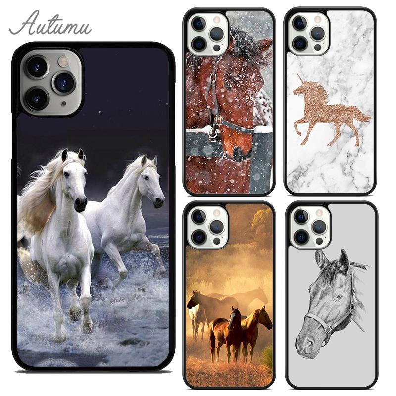 Horse Pony Pattern 2020 Phone Case for iPhone 11 12 13 14 Pro Max Mini XR XS SE 2020 7 8 Plus Samsung Galaxy S21 S22 Shell