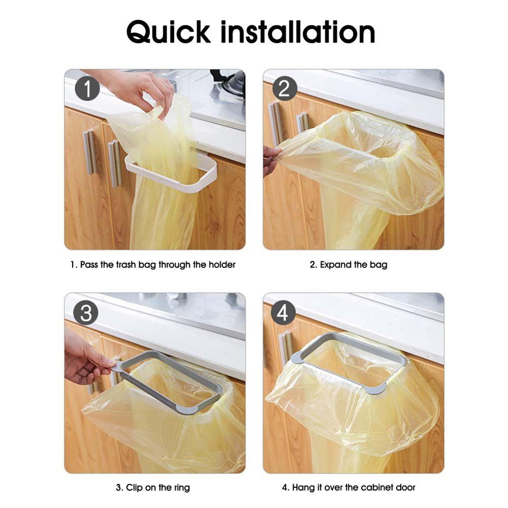 Cupboard Cabinet Door Rubbish Can Hanging Basket Trash Rack Storage Organizer Garbage Bag Holder