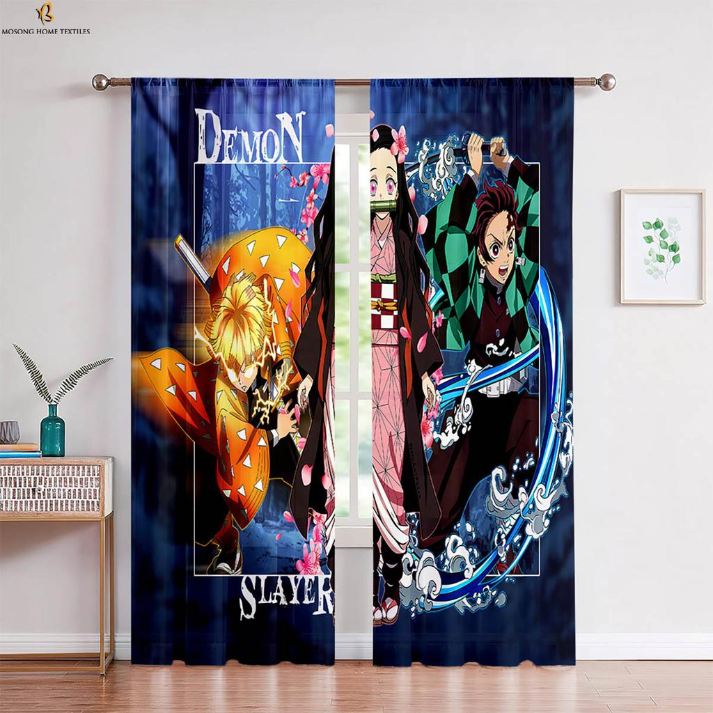Горячие аниме японские комиксы принтованные шторы подходят для детской комнаты спальни гостиной кухни декоративные шторы