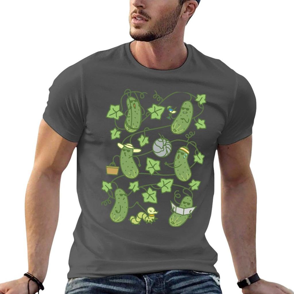 Cucumber Summer TShirt Casual Soft Cotton Short Sleeve Tee