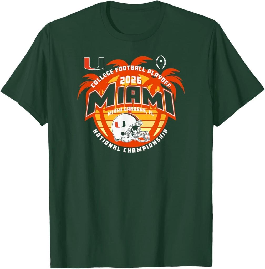 Miami Hurricanes National Championship CFP 2026 Green T-Shirt