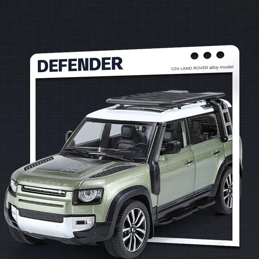 1:24 Модель из сплава Land Rover Range Rover Defender Cullinan Литая игрушечная машина Открывающиеся двери Звук Свет Транспортные средства Детские рождественские подарки