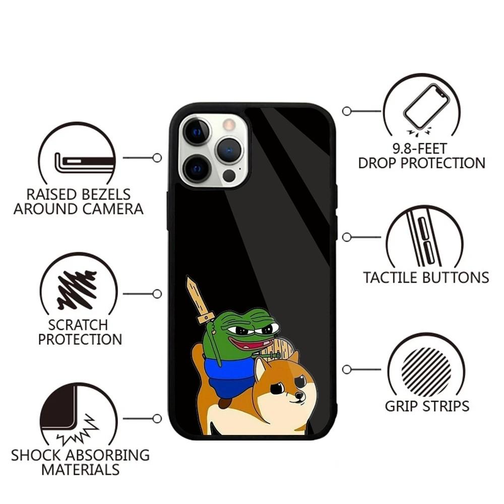 Грустная Лягушка P-Pepe Забавный Чехол для Телефона для iPhone 16,15,14,13,12,11,Plus,Pro,Max,Mini Магнитная Беспроводная Зарядка MagSafe