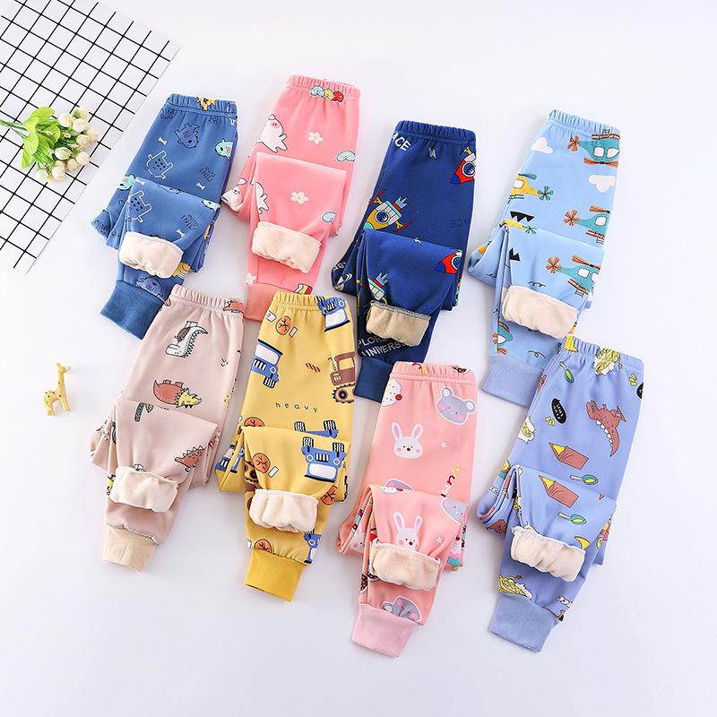 Детские зимние брюки на флисе - Толстые, теплые, с принтом для мальчиков и девочек