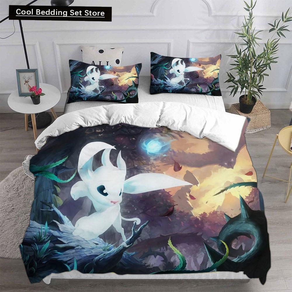 3D Игра Ори и Слепой Лес Комплекты постельного белья Одеяло Одеяло Покрывало Пододеяльник Наволочка 2-3 предмета Комплекты Детский Взрослый Размер