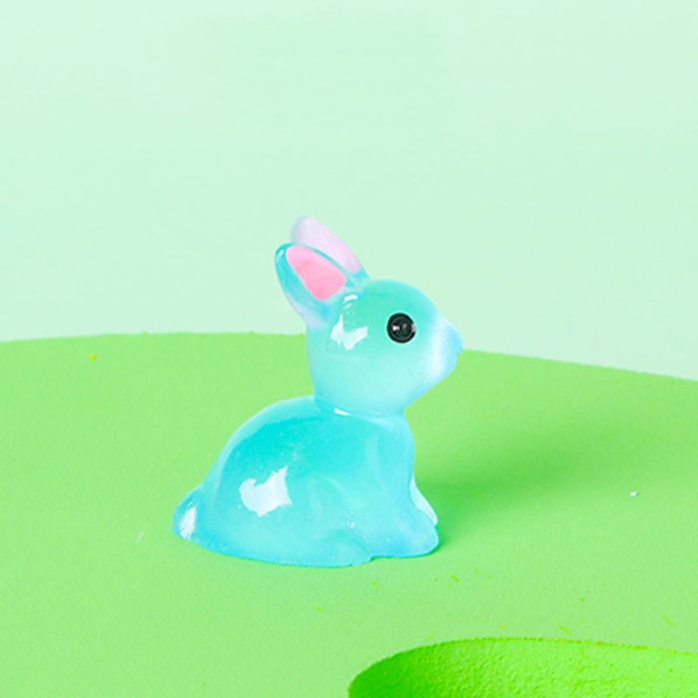 Gardening Luminous Bunnies Cute Miniature Figurines Microlandscape Mini Rabbit Ornaments