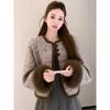New Women's Top Cardigan Camel Short Coat
