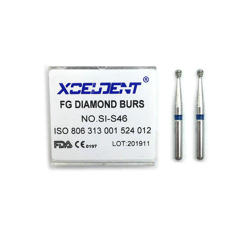 10 шт./компл. алмазные стоматологические боры для полировки подготовки зубов, высокоскоростной наконечник, аксессуары для турбины SI-S46