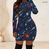Womens Plus Size Long Sleeve Slim Bodycon Midi Dress Comfortable Chic Casual Party Wear