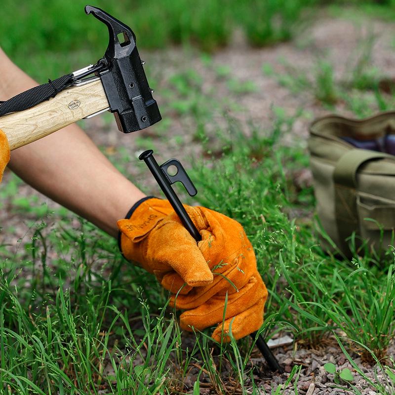 Outdoor Camping Windproof Steel Tent Peg Set