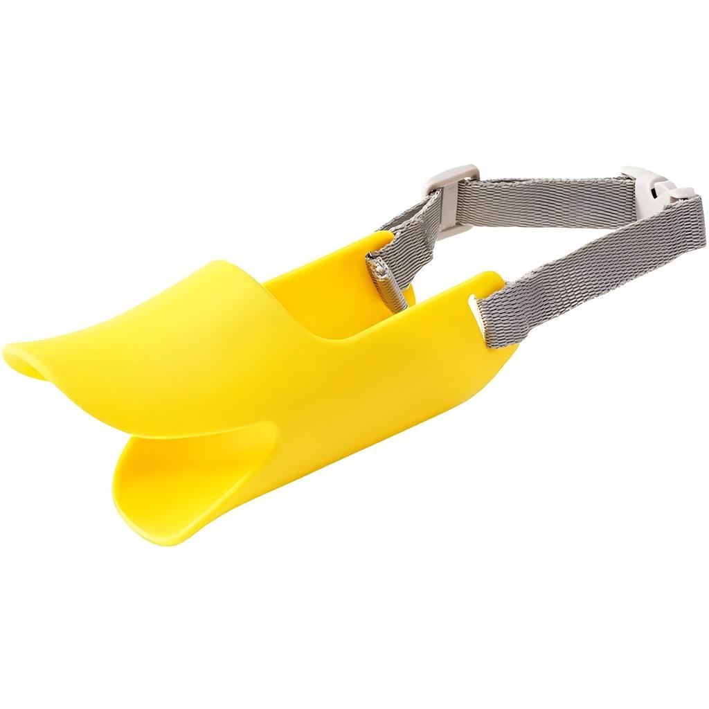 Soft Adjustable Silicone Small Dog Muzzle Anti-Bite Anti-Bark Duck Mouth Cover Breathable Drinkable Pet Training Accessory