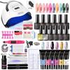 Manicure Set 120W UV Lamp Nail Drill Machine and Nail Extensions Quick Building Gel Nail Art Kit