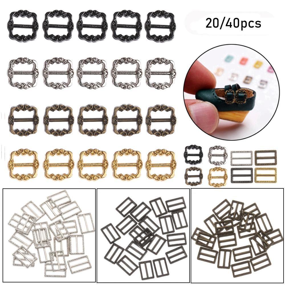 Girls Toys 4 Colors Tri-glide Buckle Doll Bags Accessories Pattern Belt Buttons Diy Dolls Buckles