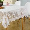 Romantic Lace Tablecloth Rectangular Polyester Fabric Home Decor Cover Perfect for Festive Occasions, Birthday Parties, and Weddings