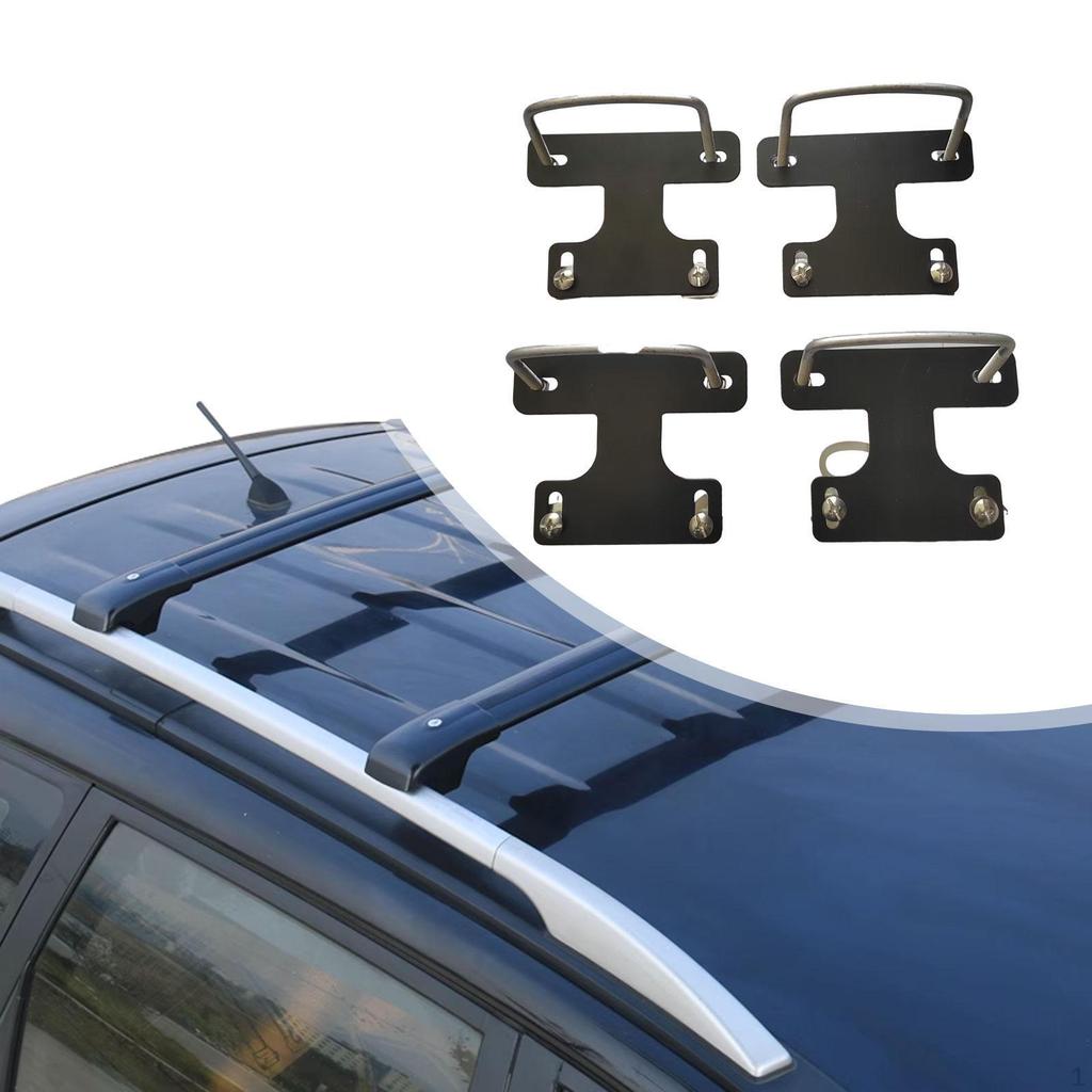 4x Roof Box U Bolt Clamps Rooftop Cargo Carrier Rack for Outdoor