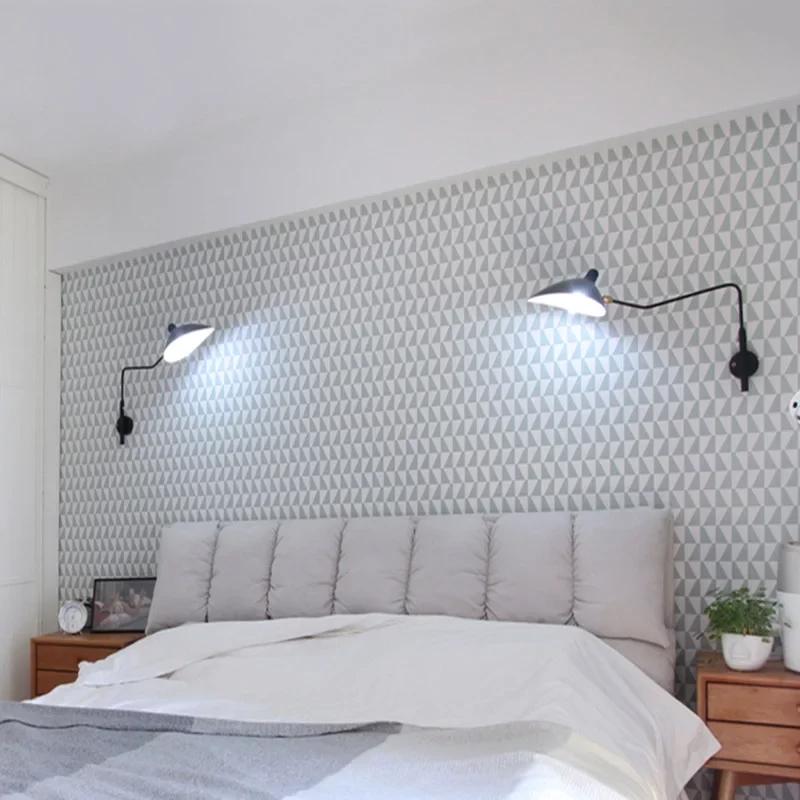 Nordic Modern Minimalist Wall Light Reading Led Lamp Long Living Study Room Bedroom Bedside Arm Adjustable Lighting Decoration