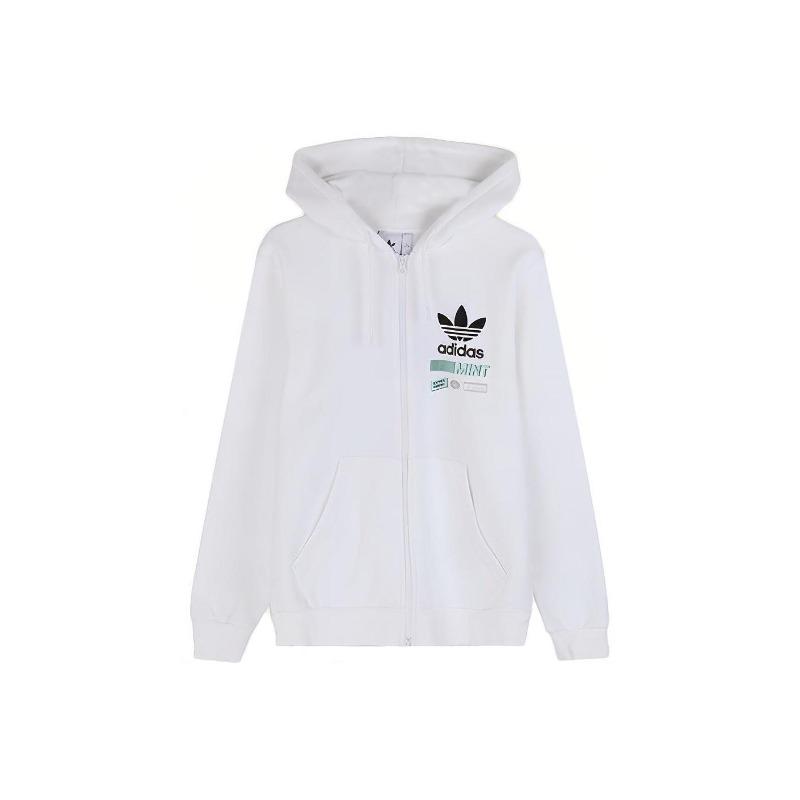 adidas Originals Trefoil Bodega Толстовка с капюшоном на молнии для мужчин, белая FP7703