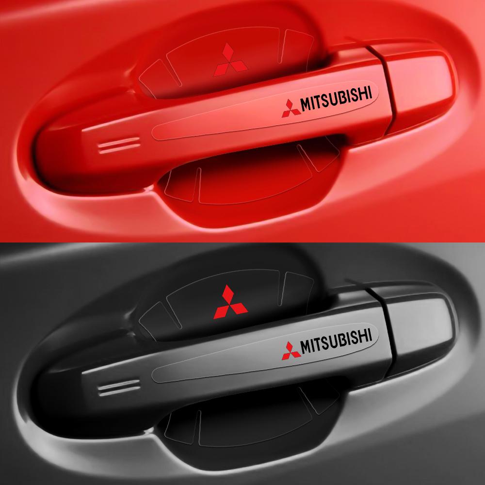 4/8pcs Car Door Handle Wrist Transparent Protective Film Anti-scratch Sticker For Mitsubishi Lancer Outlander 3 Asx L200 Pajero