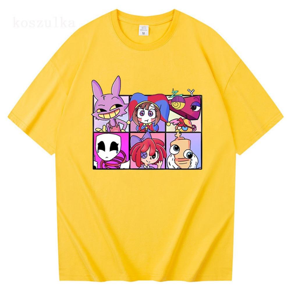 THE AMAZING DIGITAL CIRCUS Print T-Shirt Men Women Casual High Quality Pomni The Jester Ramen T-Shirts Short Sleeve Tees