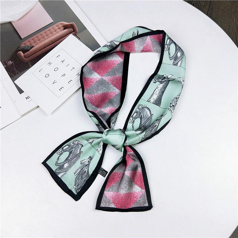 Pingjiao новый стиль весна и осень профессиональное украшение универсальный маленький шелковый шарф женский шарф узкий длинный ремень для волос галстук сумка пояс