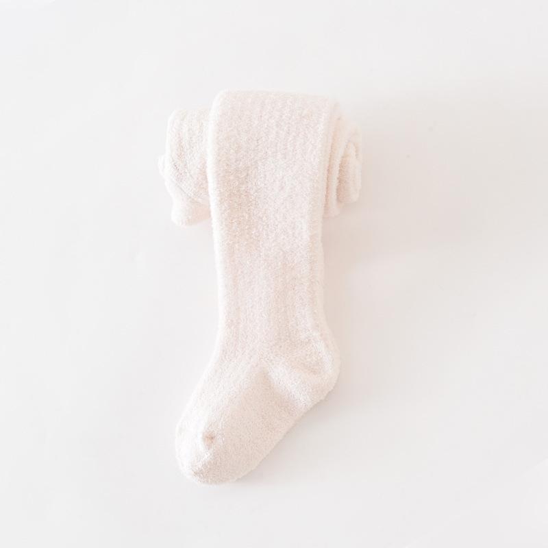 Autumn Winter Infant Baby Girls Fleece Lining Stripes Leggings Plus Thick Warmth Cotton Tights Toddler Kids Keep Warm Pantyhose
