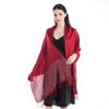 Soft Silky Reversible Paisley Pashmina Shawl Wrap Scarf with Fringes