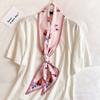 New Style Stylish Thin Narrow Strip Streamer Women's Rose Scarf Summer Sun Protection Scarf Japanese Hairband Scarf
