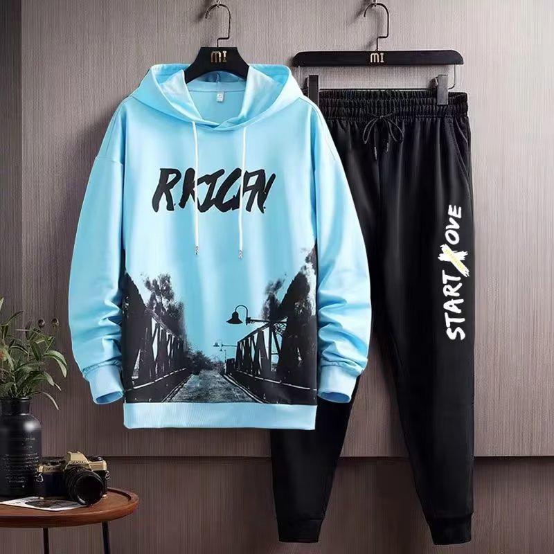 Boys' Trendy Casual Sports Set: Autumn/Winter Sweater & Trousers