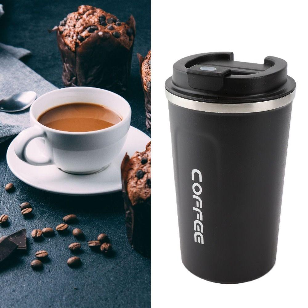 Double-Wall Insulation Vacuum Insulated Coffee Mug 380ml Capacity Car Coffee Cup Outdoor Travel